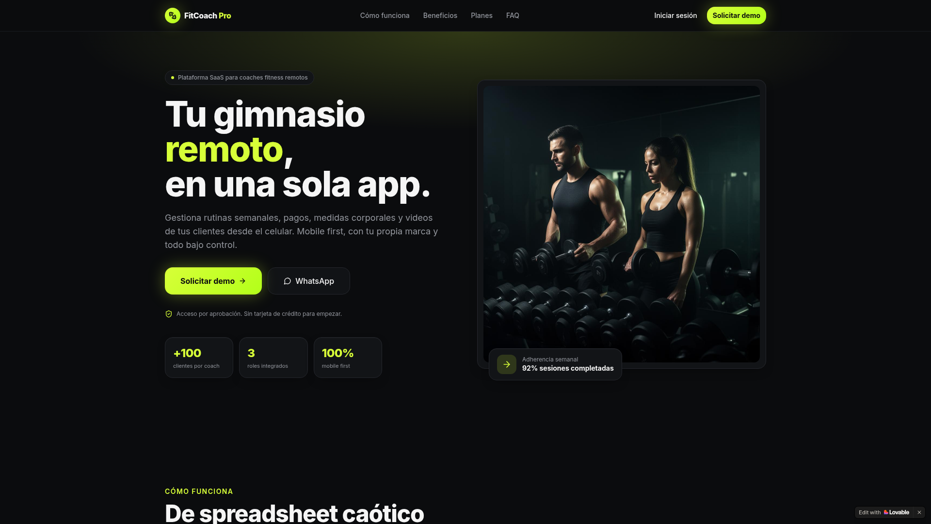 Mockup de Coach Gym