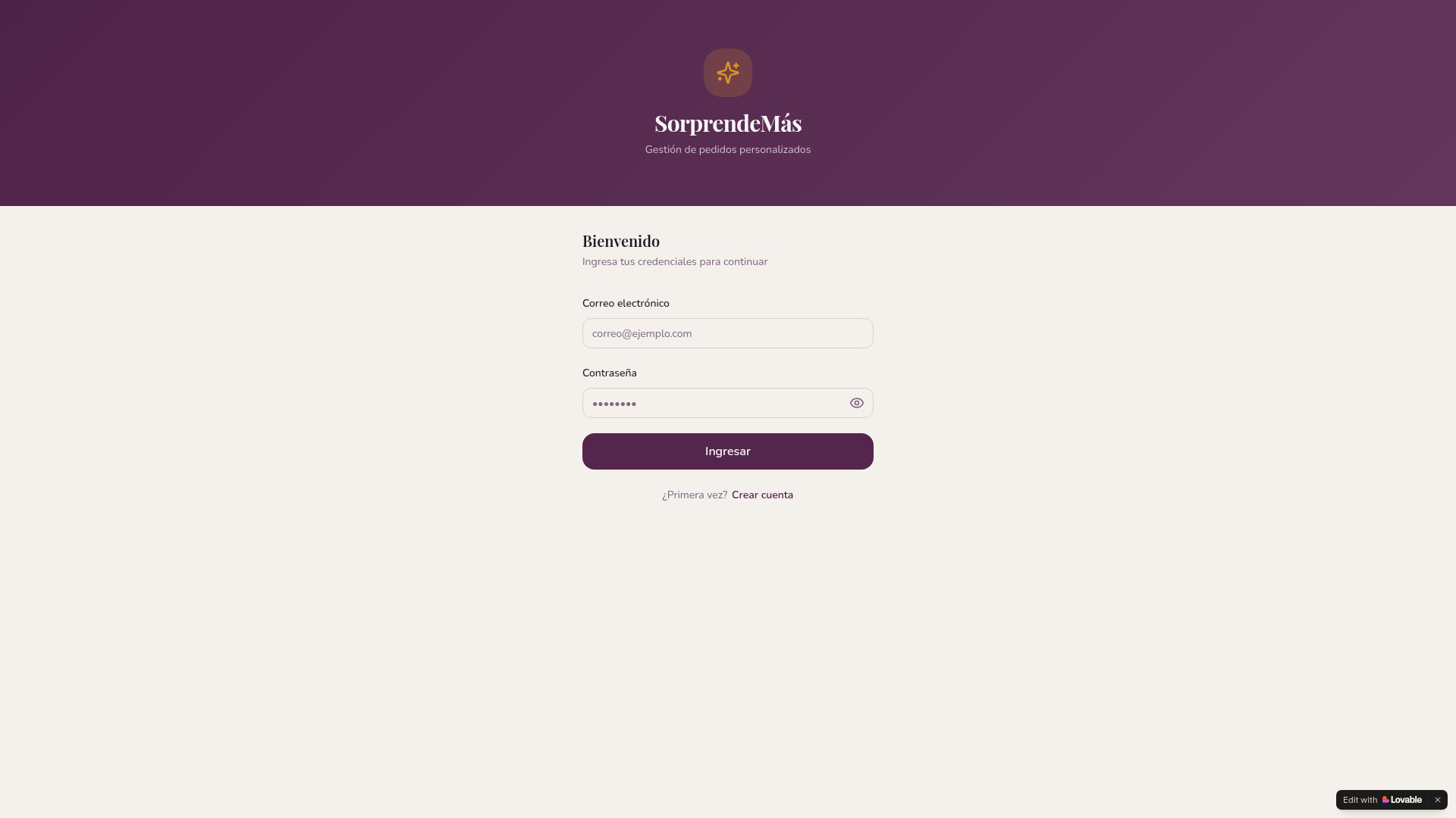 Mockup de Orderly